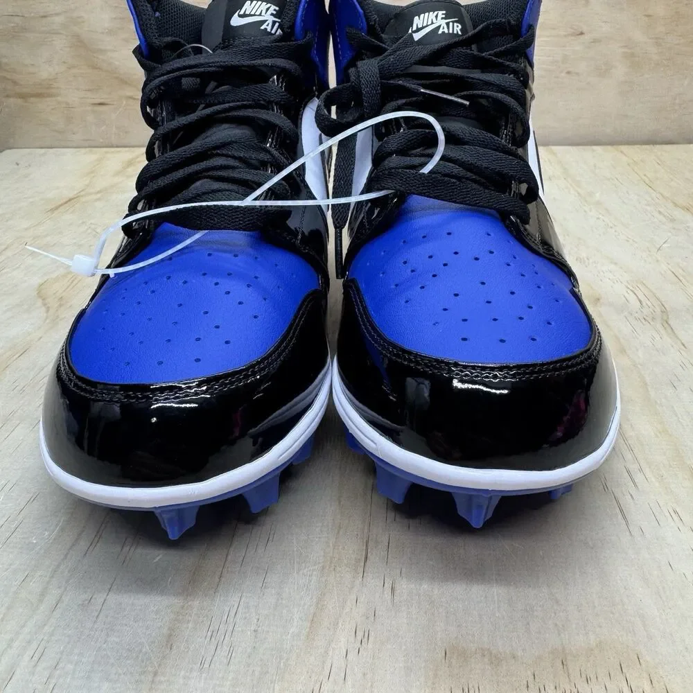 NEW Jordan 1 Mid TD Game Royal Football Cleats Blue Black Mens Sz 10 FJ6805-401